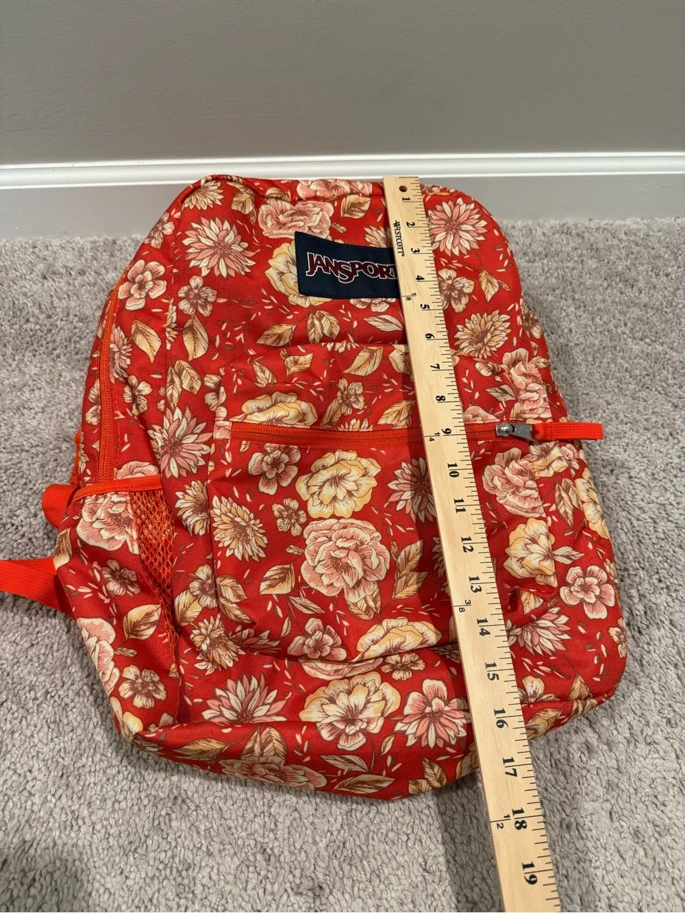 Jansport Red Floral Backpack